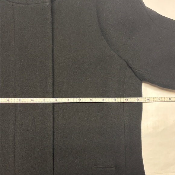 J.Crew Mercantile Black Full Zip Wool Blend City Coat in Size 4 - Picture 14 of 15